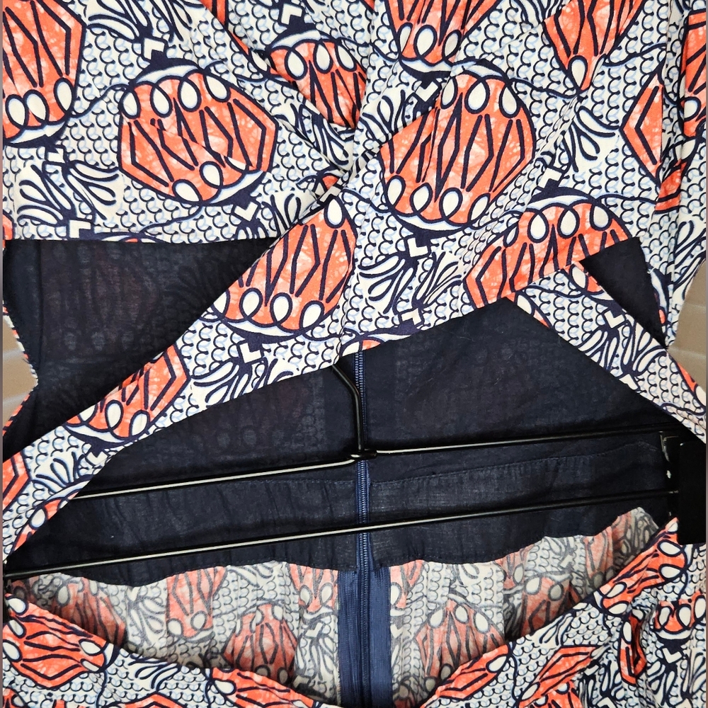 Zara TRF Cutout Waist Mini Dress in African Lantern Print - Picture 4 of 13